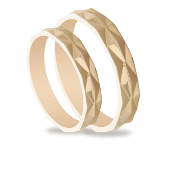 Βέρες Σετ Χρυσές με Σχέδια MASCHIO FEMMINA TMF-77 - themelidisjewels